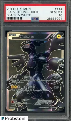 2011 Pokemon Black and White Zekrom FA Holo #114 PSA 10 GEM MINT - Image 1