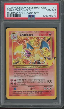 2021 Pokemon Celebrations Classic Collection Holo #4 Charizard Gem Mint PSA 10 - Image 1