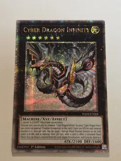 Cyber Dragon Infinity RA04-EN068 (Alt Art) Quarter Century Secret Rare Yugioh NM - Image 1