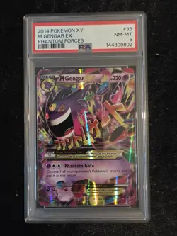 2014 Pokemon XY Phantom Forces M Gengar EX #35 PSA 8 NM-MT Mega Gengar Holo - Image 1