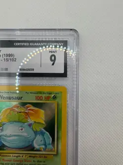 1999 Pokemon Venusaur CGC 9 Mint Holo #15 Base Set Vintage - Image 3