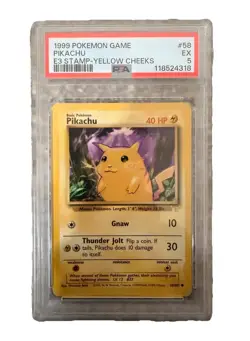Pokemon TCG Pikachu E3 Stamp Yellow Cheeks 58/102 Regular (Excellent) - Image 1