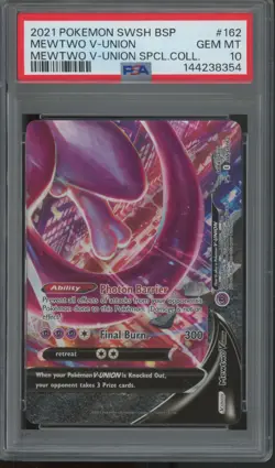 2021 Pokemon SWSH Special Collection #162 Mewtwo V Union Gem Mint PSA 10 - Image 1