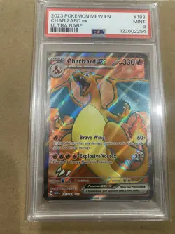 2023 POKEMON MEW EN-151 ULTRA RARE #183 CHARIZARD EX PSA 9 - Image 1