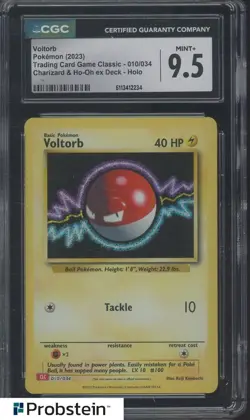 2023 Pokemon Game Classic Charizard & Ho-Oh Deck #010 Voltorb Holo CGC 9.5 - Image 1