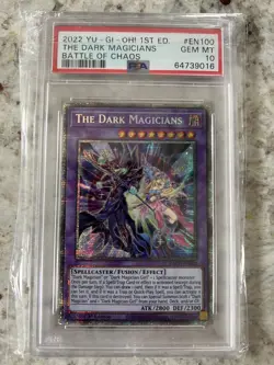 2022 Yu-Gi-Oh! The Dark Magicians BACH-EN100 Starlight Rare PSA 10 GEM MINT - Image 1