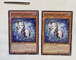 Yugioh- 3X Ghostrick Yuki-onna - Common - 1st Edition - Near Mint - Image 2