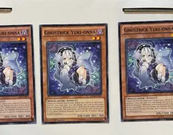 Yugioh- 3X Ghostrick Yuki-onna - Common - 1st Edition - Near Mint - Image 3