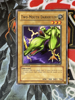 Two-Mouth Darkruler LOB-030 1st Edition Yu-Gi-Oh! NM - Image 1