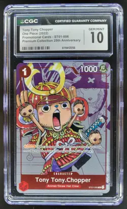 2022 ONE PIECE TONY TONY CHOPPER PROMO 25TH ST01-006 CGC 10 A PT - Image 1