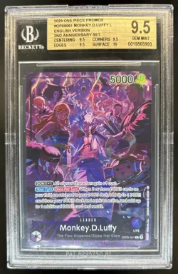 2025 One Piece 2nd Anniversary Promo Monkey D Luffy #OP09-061 BGS 9.5 - Image 1