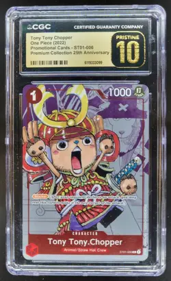 2022 ONE PIECE TONY TONY CHOPPER PROMO 25TH ST01-006 CGC 10 PRISTINE A PT - Image 1