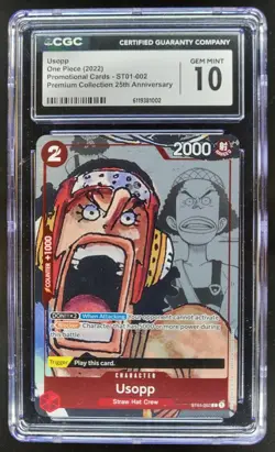2022 ONE PIECE USOPP PROMO 25TH ST01-002 CGC 10 A PT - Image 1