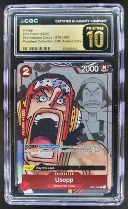 2022 ONE PIECE USOPP PROMO 25TH ST01-002 CGC 10 PRISTINE A PT - Image 1