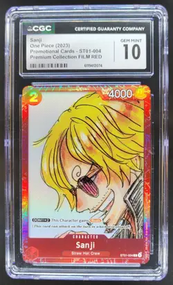 2023 ONE PIECE SANJI FILM RED PROMO ST01-004 CGC 10 B PT - Image 1