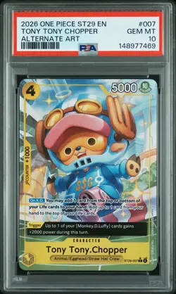 LOW POP!! PSA GEM MT 10 - Tony Tony Chopper 007 One Piece Starter Deck St29 - Image 1