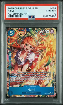PSA GEM MT 10 - Nami 054 One Piece Op11-A Fist Of Divine Speed - Image 1