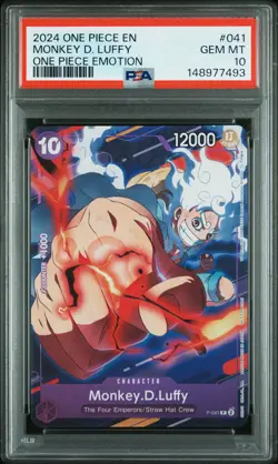 PSA GEM MT 10 - Monkey D. Luffy 041 One Piece Promos - Image 1