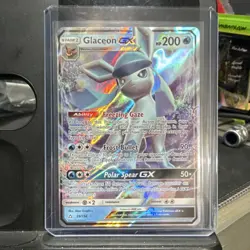 Pokemon Glaceon GX 39/156 Ultra Rare Holo SM-Ultra Prism 200 HP Card - Image 1