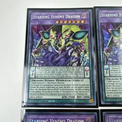 Yugioh x4 Starving Venemy Dragon BROL-EN034 1st Edition Secret Rare - Image 2