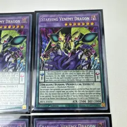 Yugioh x4 Starving Venemy Dragon BROL-EN034 1st Edition Secret Rare - Image 3