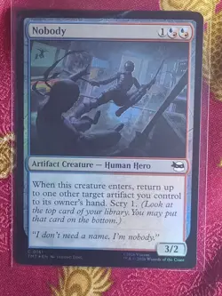 FOIL NOBODY Teenage Mutant Ninja Turtles Magic The Gathering MTG blue red card - Image 1
