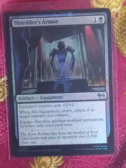 Shredder's Armor Teenage Mutant Ninja Turtles Magic The Gathering MTG black cARD - Image 1