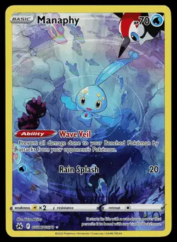 Pokemon Card - Manaphy Crown Zenith GG06/GG70 Ultra Rare - Image 1
