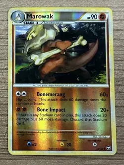 Marowak 44/102 Reverse Holo Stage 1 2010 Fighting Pokemon Card - Image 1