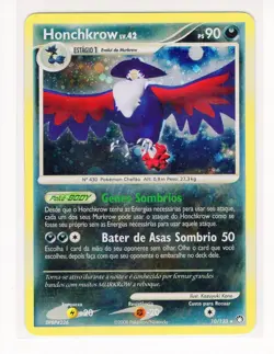 ~PT~ PORTUGUESE Honchkrow Holo DP Mysterious Treasures 10/123 Pokemon Card (Z1) - Image 1