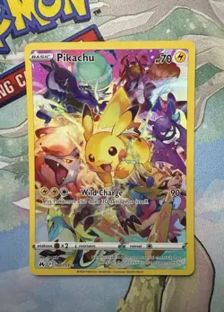 Pokemon Pikachu TCG Full Art Secret Rare Holo Card 160/159 Crown Zenith NM-M - Image 1