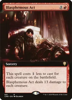MTG Blasphemous Act (Extended Art), Light Play, English Commander Legends - Image 1