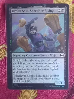 FOIL Oroku Saki, Shredder rising Teenage Mutant Ninja Turtles Magic MTG - Image 1