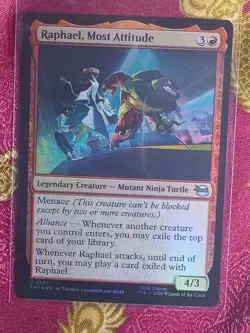 Raphael, Most Attitude Teenage Mutant Ninja Turtles Magic The Gathering MTG red - Image 1