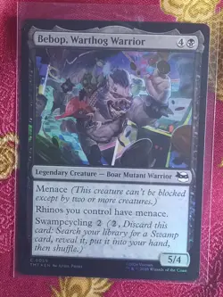FOIL Bebop, Warthog Warrior Teenage Mutant Ninja Turtles Magic The Gathering MTG - Image 1