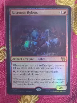 FOIL Ravenous Robots Teenage Mutant Ninja Turtles Magic The Gathering MTG red - Image 1