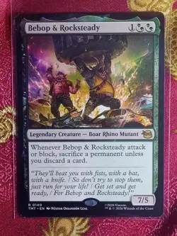 Bebop & Rocksteady Teenage Mutant Ninja Turtles Magic The Gathering MTG legend - Image 1