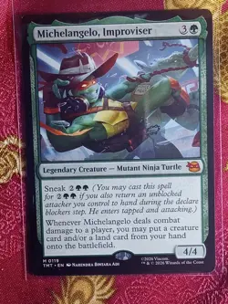 Michelangelo, Improviser Teenage Mutant Ninja Turtles Magic The Gathering MTG - Image 1