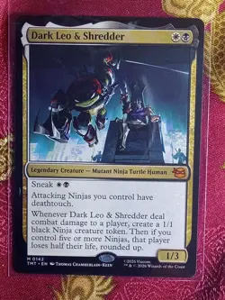 Dark Leo & Shredder Teenage Mutant Ninja Turtles Magic The Gathering MTG mythic - Image 1