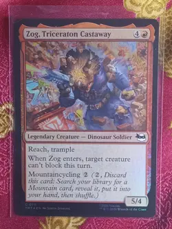 FOIL Zog, Triceraton Castaway Teenage Mutant Ninja Turtles Magic The Gathering - Image 1