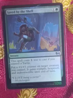 FOIL SAVED BY THE SHELL Teenage Mutant Ninja Turtles Magic The Gathering MTG - Image 1