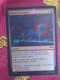 FOIL Mouser Foundry Teenage Mutant Ninja Turtles Magic The Gathering MTG red - Image 1