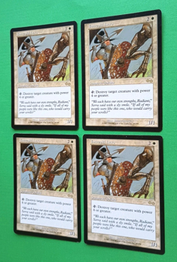 Magic the Gathering MTG Urza's Saga INTREPID HERO X 4 LP/EX RARE 1998 Nice! - Image 2