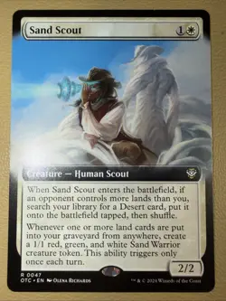 Sand Scout #47 Rare Ext. Art MTG 24 Commander: Outlaws of Thunder Junction OTC - Image 1