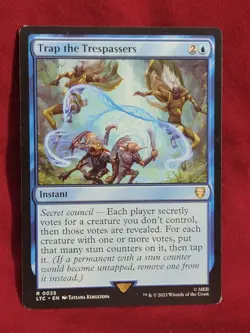 Trap the Trespassers 0025 Non Foil Rare LOTR Commander MTG Near Mint - Image 1