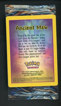 2000 Pokemon Game Movie Promo Ancient Mew Holo Sealed - Image 1