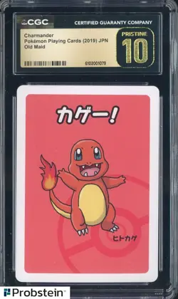 2019 Pokemon Playing Cards Japanese Old Maid Charmander CGC 10 PRISTINE - Image 1