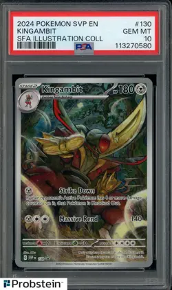 2024 Pokemon SVP EN #130 Kingambit SFA Illustration Collection PSA 10 #1 - Image 1