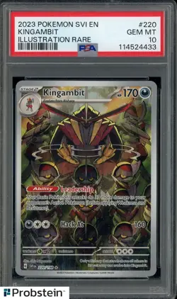 2024 Pokemon SVI EN #220 Kingambit Illustration Rare PSA 10 GEM MINT - Image 1