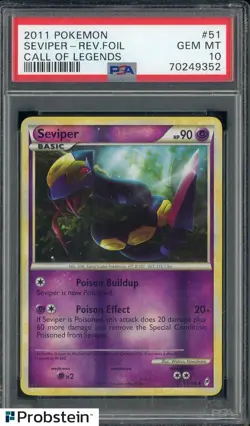 2011 Pokemon Call of Legends #51 Seviper Reverse Foil PSA 10 GEM MINT - Image 1